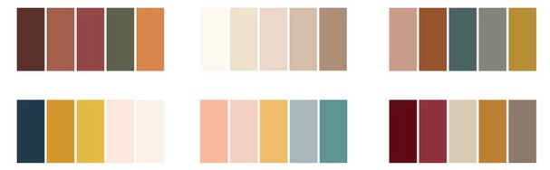 Coordinated outfits by color